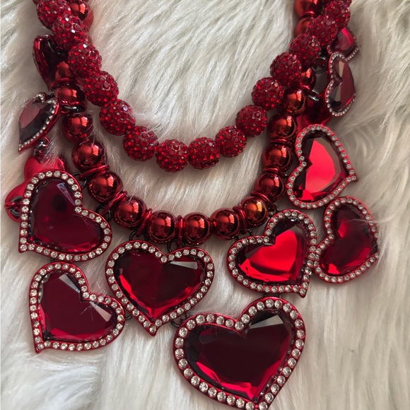 Betsey Johnson Red Heart Necklace - Picture 4 of 7